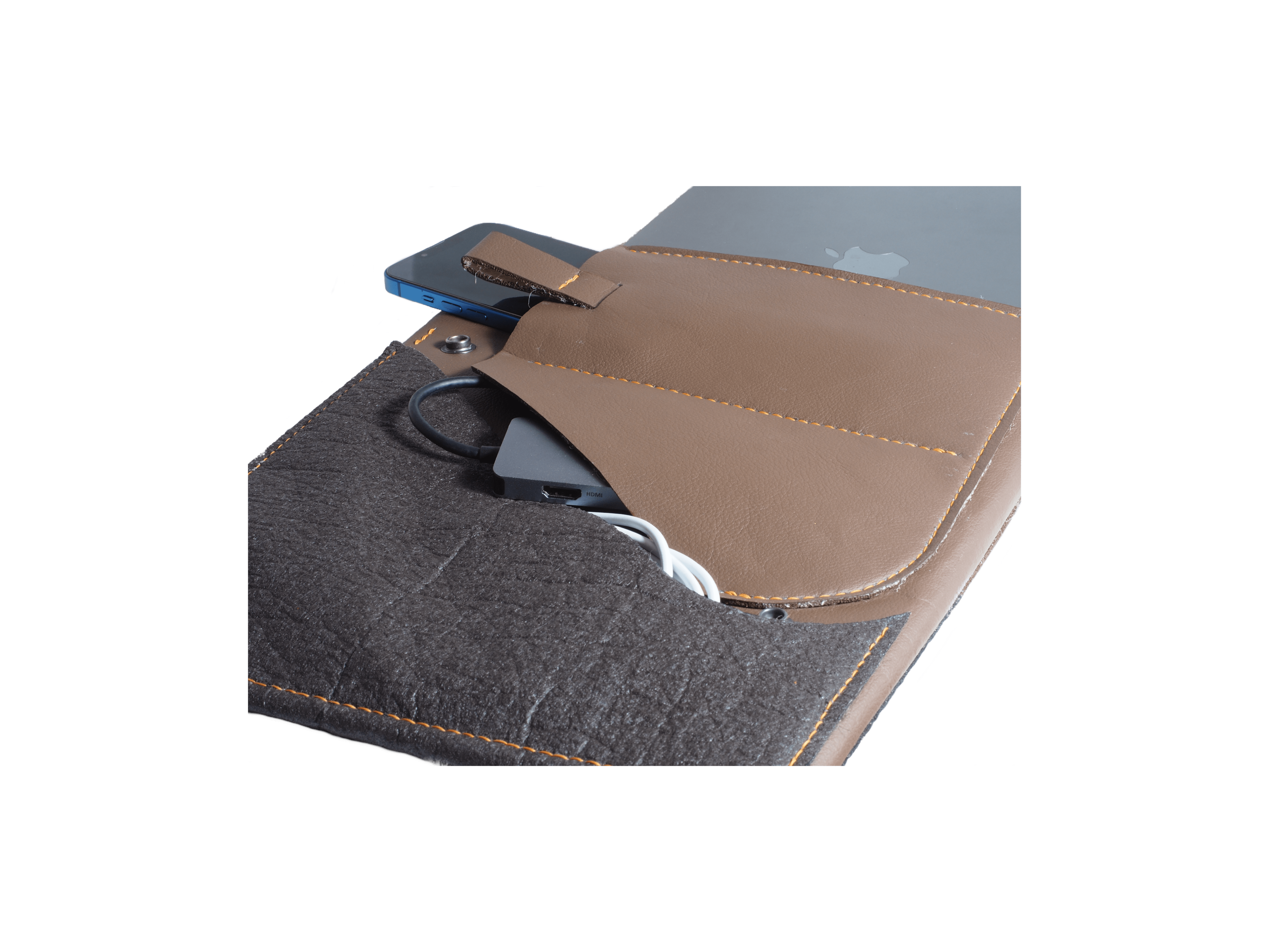 Vegan marron Housse d'ordinateur